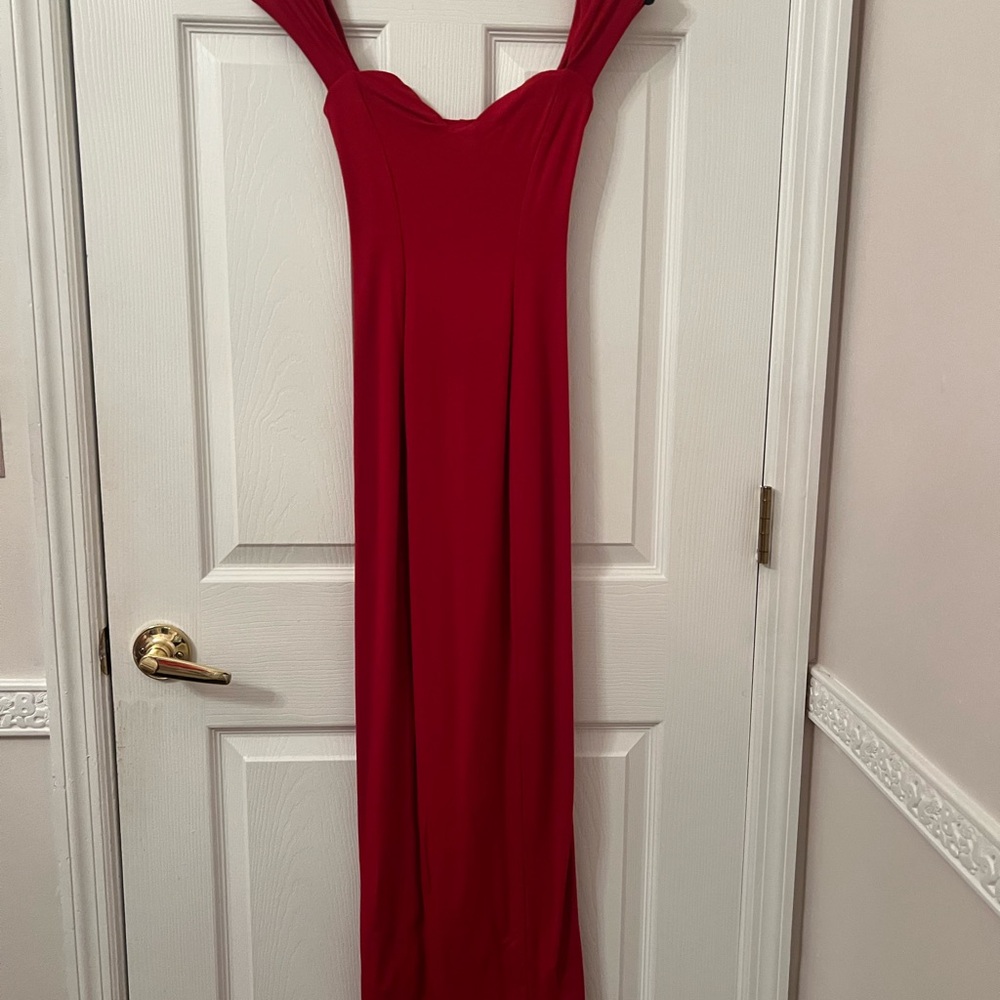 Oh Polly Striking Red Maxi Dress
